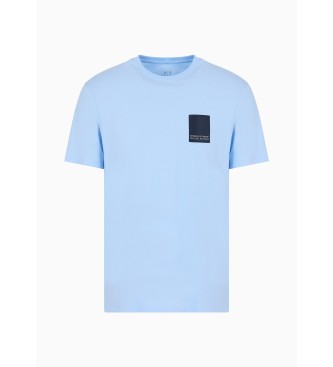 Armani Exchange Modra majica s kratkimi rokavi