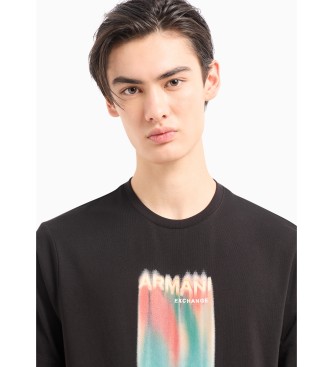 Armani Exchange Farben T-shirt schwarz