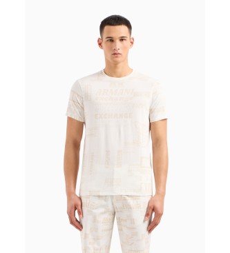 Armani Exchange T-shirt z nadrukiem biały