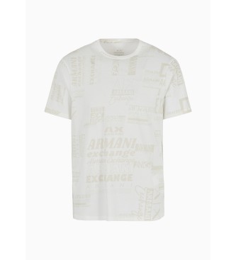 Armani Exchange Bedrucktes T-shirt wei