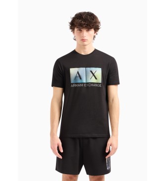 Armani Exchange T-shirt Pixel preta