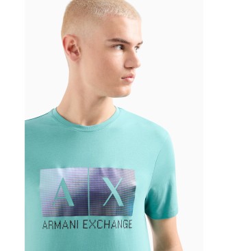 Armani Exchange T-shirt Pixel bleu