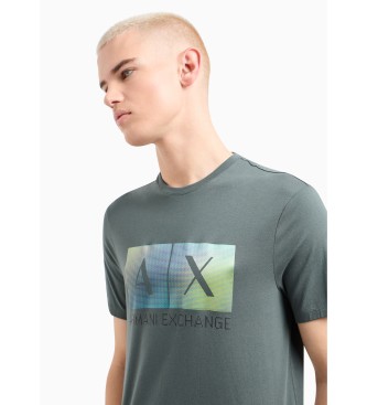 Armani Exchange Majica Pixel siva