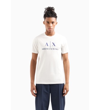 Armani Exchange Camiseta Camiseta Entallada Ax blanco