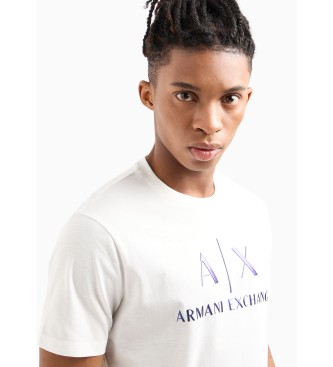 Armani Exchange T-shirt T-shirt aderente Axe bianca