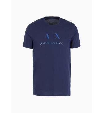 Armani Exchange T-shirt aderente blu scuro con ascia