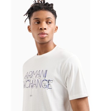 Armani Exchange Camiseta Hilo blanco