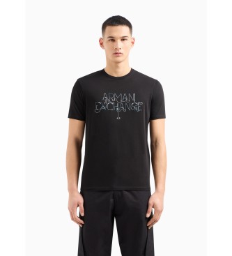Armani Exchange Camiseta Hilo negro