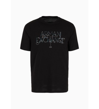 Armani Exchange T-shirt zwart garen