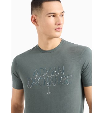 Armani Exchange T-shirt fil gris