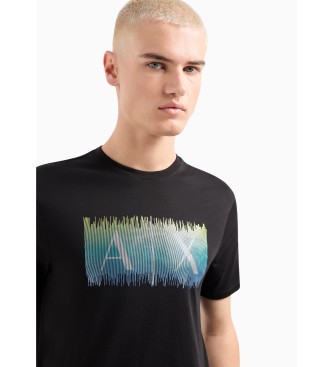 Armani Exchange T-shirt com logtipo preto