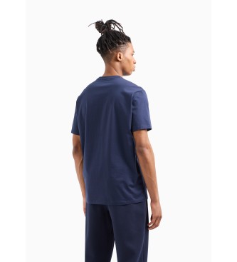Armani Exchange T-shirt a blocchi blu scuro
