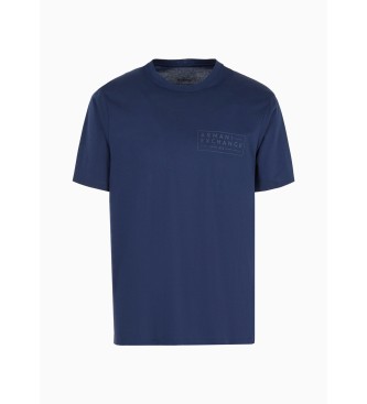 Armani Exchange T-shirt a blocchi blu scuro