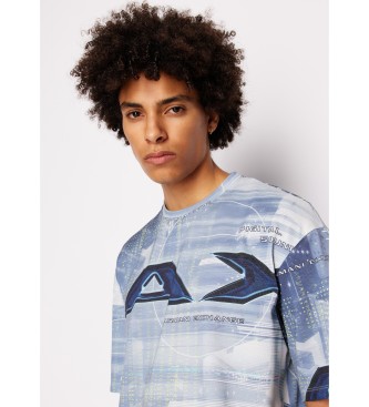 Armani Exchange Koszulka SS niebieska