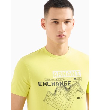 Armani Exchange Maglietta gialla delle SS