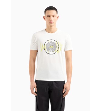 Armani Exchange Weies Kreis-T-Shirt