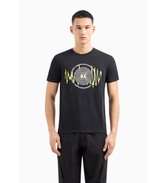 Armani Exchange T-shirt med sort cirkel