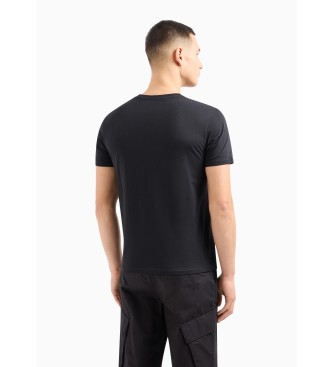 Armani Exchange T-shirt preta com crculos