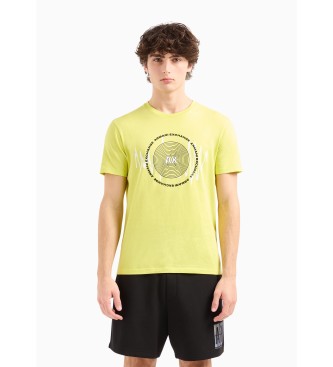 Armani Exchange Żółta koszulka z kółkiem