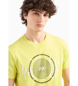 Armani Exchange Żółta koszulka z kółkiem