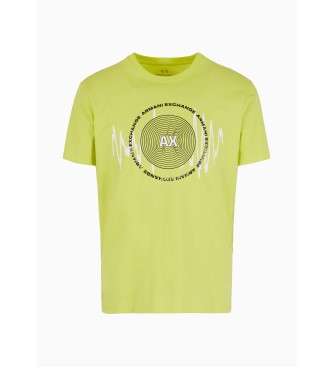 Armani Exchange T-shirt med gul cirkel