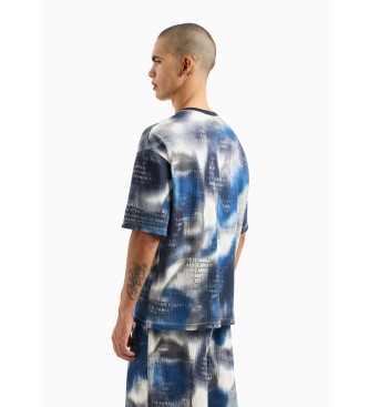 Armani Exchange T-shirt casual fit azul-marinho