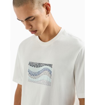 Armani Exchange Camiseta Ola blanco