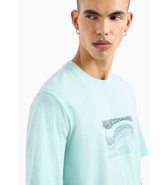 Armani Exchange Blaues Ola-T-Shirt