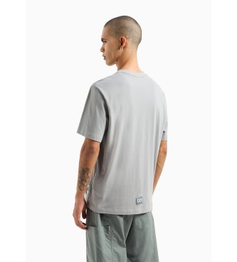 Armani Exchange Camiseta Bajo gris