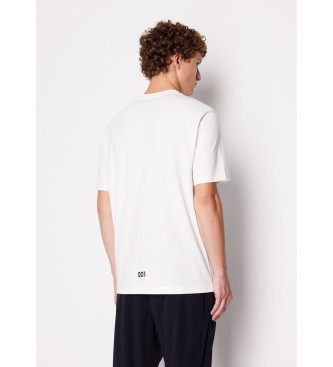 Armani Exchange Koszulka w prążki biała