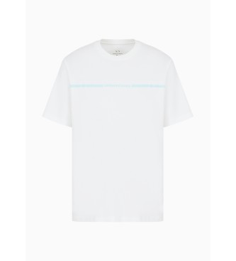 Armani Exchange Randig T-shirt vit