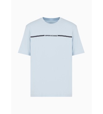 Armani Exchange Blaue Linie-T-Shirt