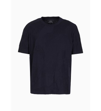Armani Exchange Osnovna majica mornarske barve