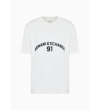 Armani Exchange Bela majica za prosti čas