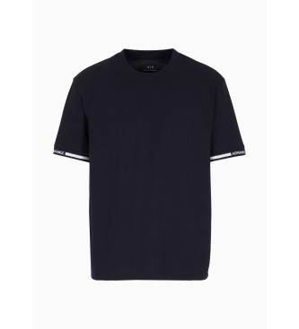 Armani Exchange T-shirt con maniche con logo blu scuro