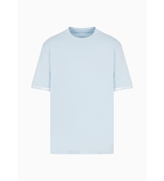 Armani Exchange Logo-T-Shirt blaue rmel