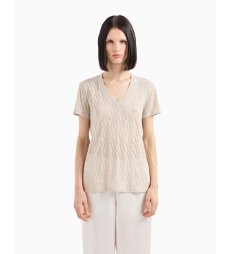 Armani Exchange T-shirt beige flamm