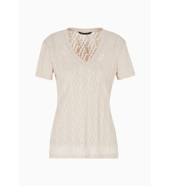 Armani Exchange Flamed beige T-shirt