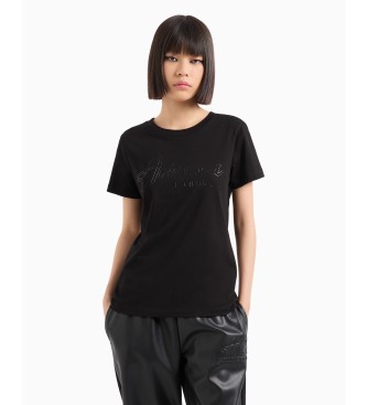 Armani Exchange T-shirt de manga curta preta