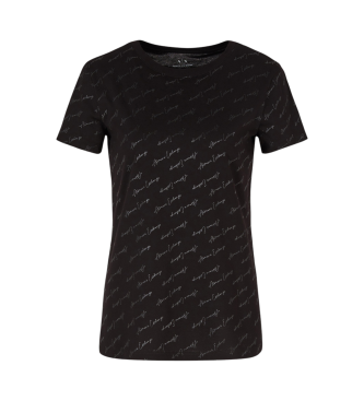 Armani Exchange T-shirt de manga curta preta