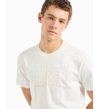 Armani Exchange ASV organic cotton regular fit T-shirt with white embroidered letters