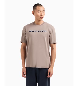 Armani Exchange Beige t-shirt met korte mouwen