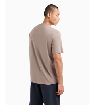 Armani Exchange Beige short sleeve t-shirt