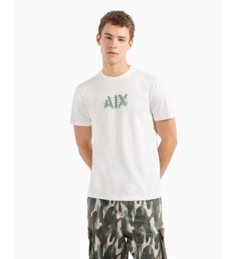 Armani Exchange Regular fit T-shirt with urban military logo in white cotton ASV