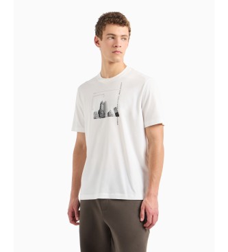 Armani Exchange T-shirt coupe standard blanc