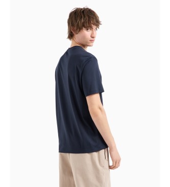 Armani Exchange T-shirt de corte padro azul-marinho