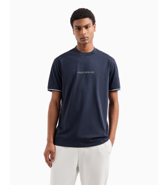 Armani Exchange Navy kortrmet t-shirt