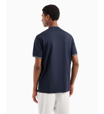 Armani Exchange Marineblaues Kurzarm-T-Shirt