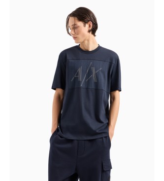 Armani Exchange Navy kortrmet t-shirt