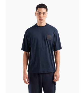 Armani Exchange Navy kortrmet t-shirt